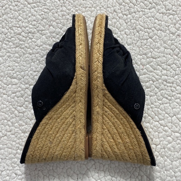 Circus Sam Edelman Black Espadrille Wedge Sandals Size 7.5 - Picture 11 of 13